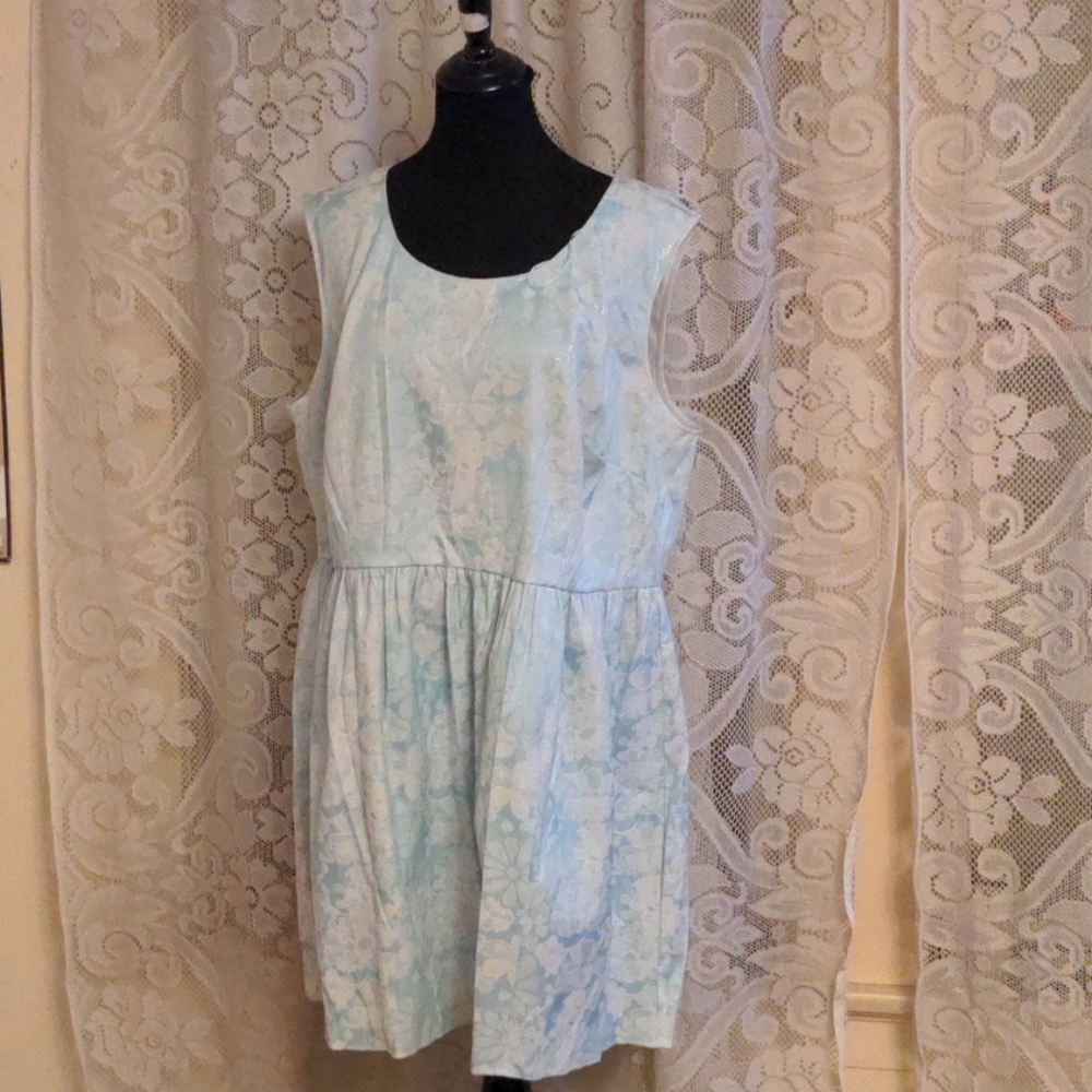 Sparkly light blue flower dress